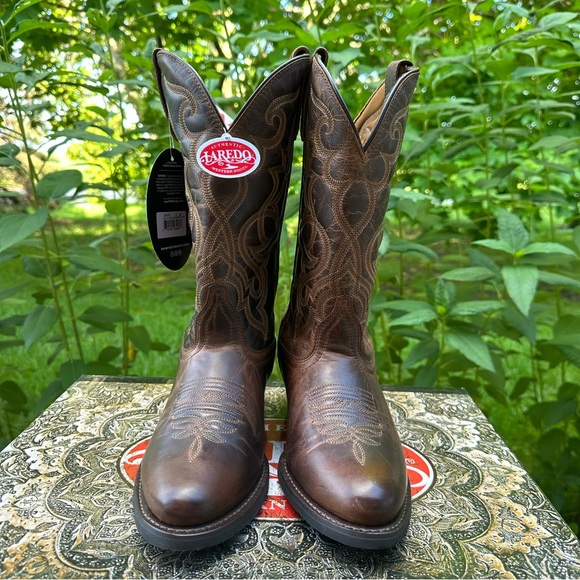 Laredo Cowboy Boots Women's Size 8M Maddie Round Toe Cowboy Boots Western - Picture 9 of 16